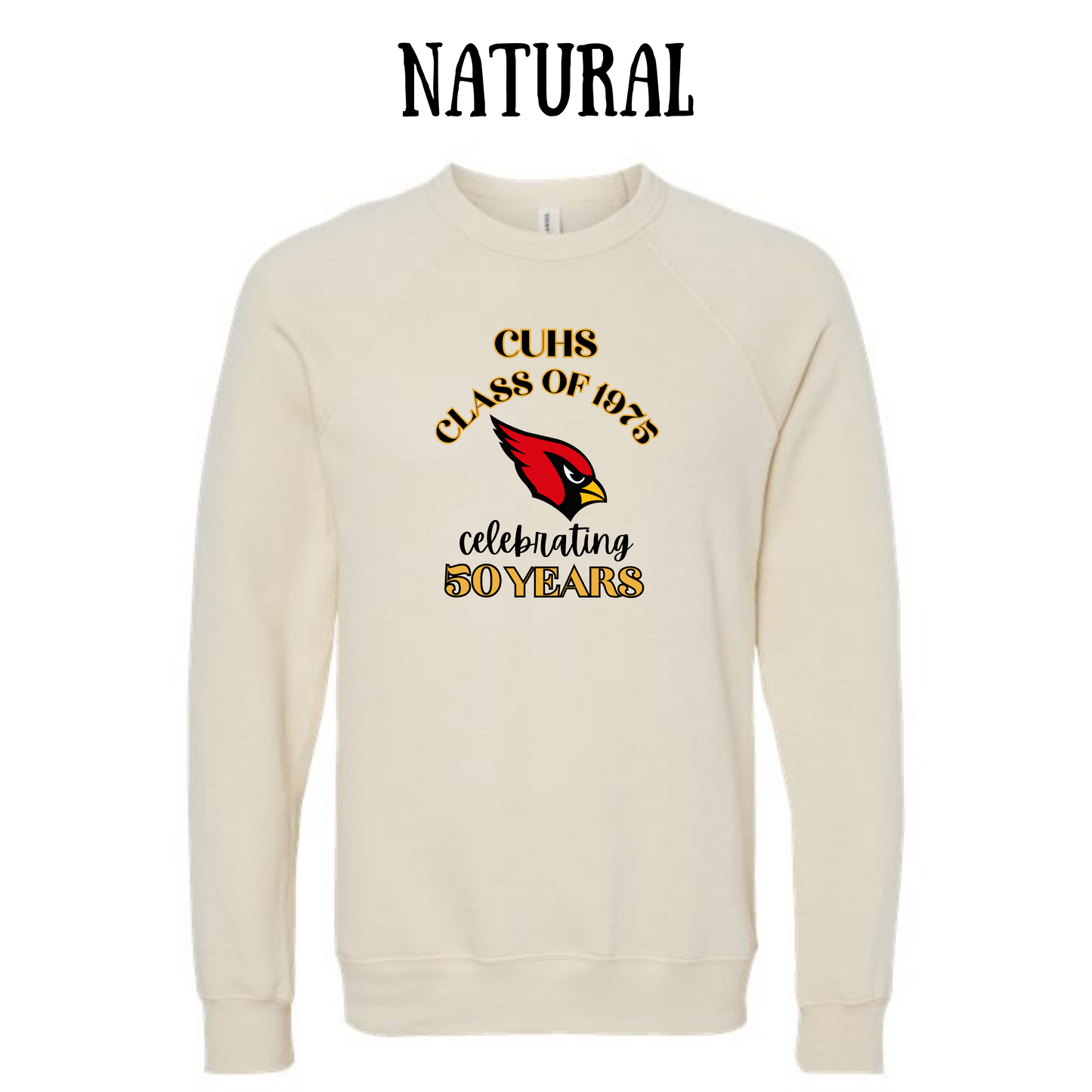 CUHS celebrating  - Sponge Fleece Raglan Sweatshirt - Neutrals
