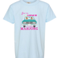 Get in Loser We're Playing Mahjong - Comfort Colors - Heavyweight Youth Tee - Neutral Colors & Blues