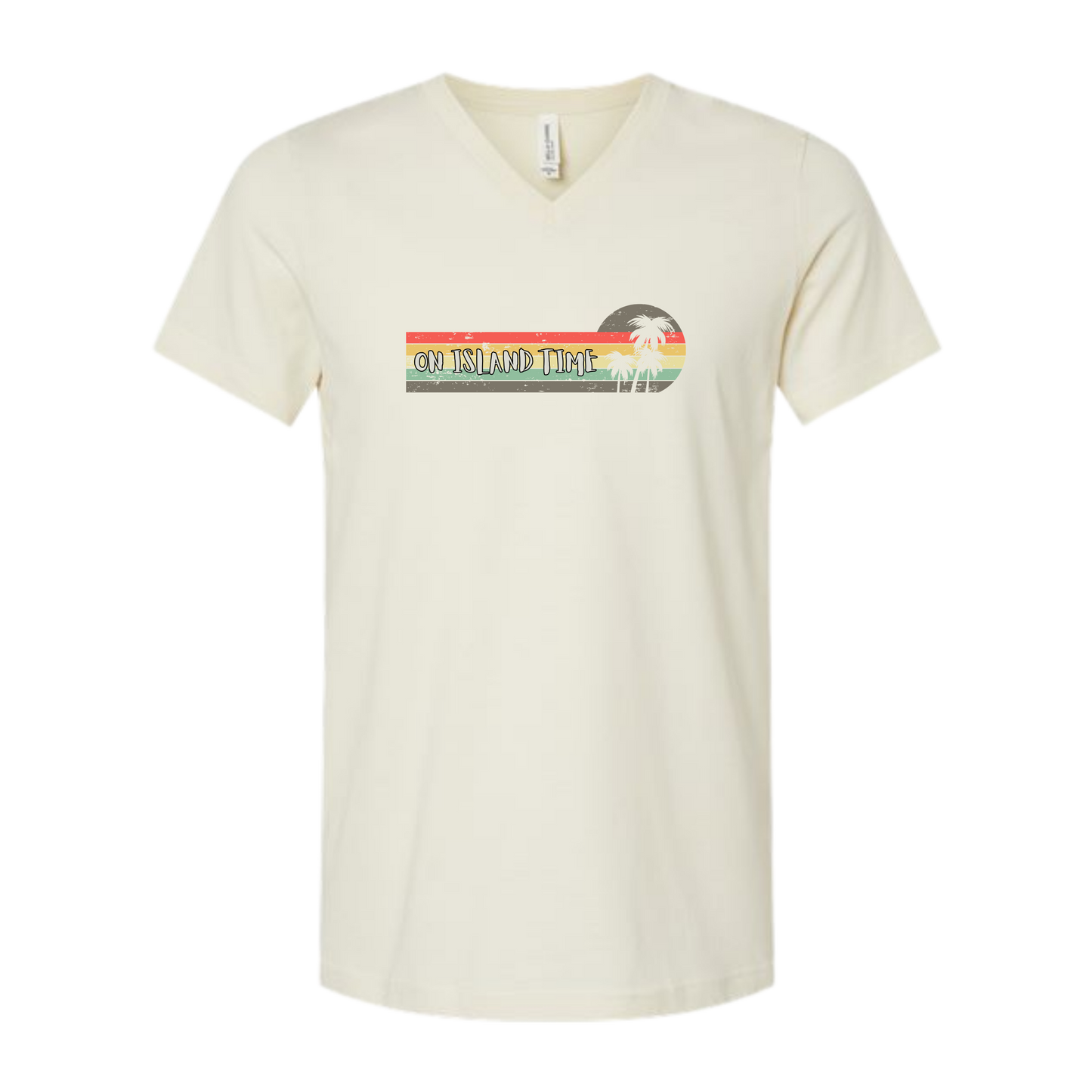 On Island Time - Bella+Canvas - Unisex V-Neck - Neutral Colors