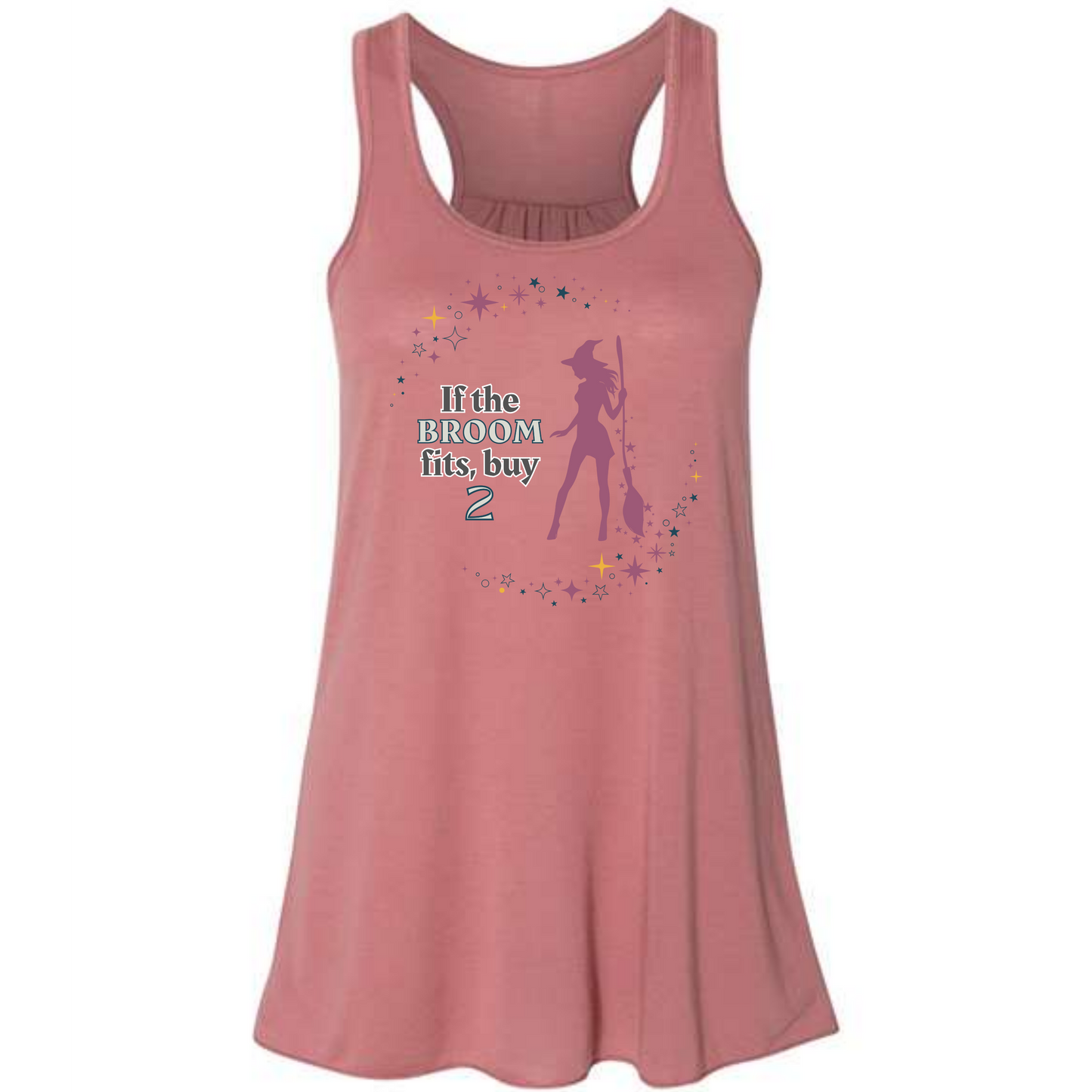 HP - If The Broom Fits - Women's Flowy Racerback Tank