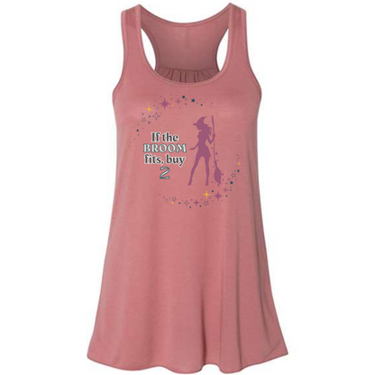 HP - If The Broom Fits - Women's Flowy Racerback Tank
