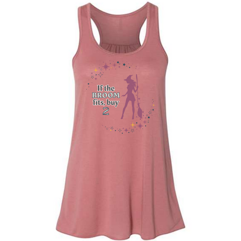 HP - If The Broom Fits - Women's Flowy Racerback Tank