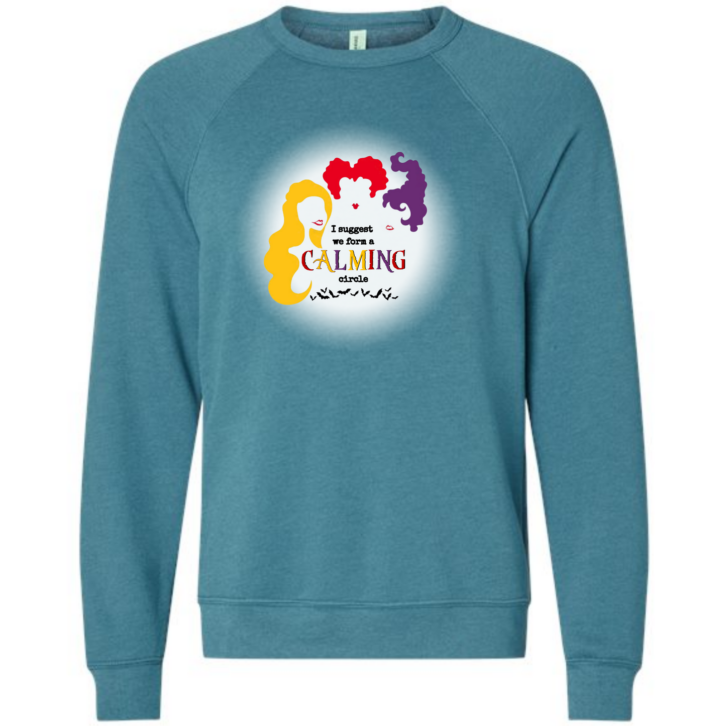 HP - Calming Circle - Sponge Fleece Raglan Sweatshirt - Blues, Purples