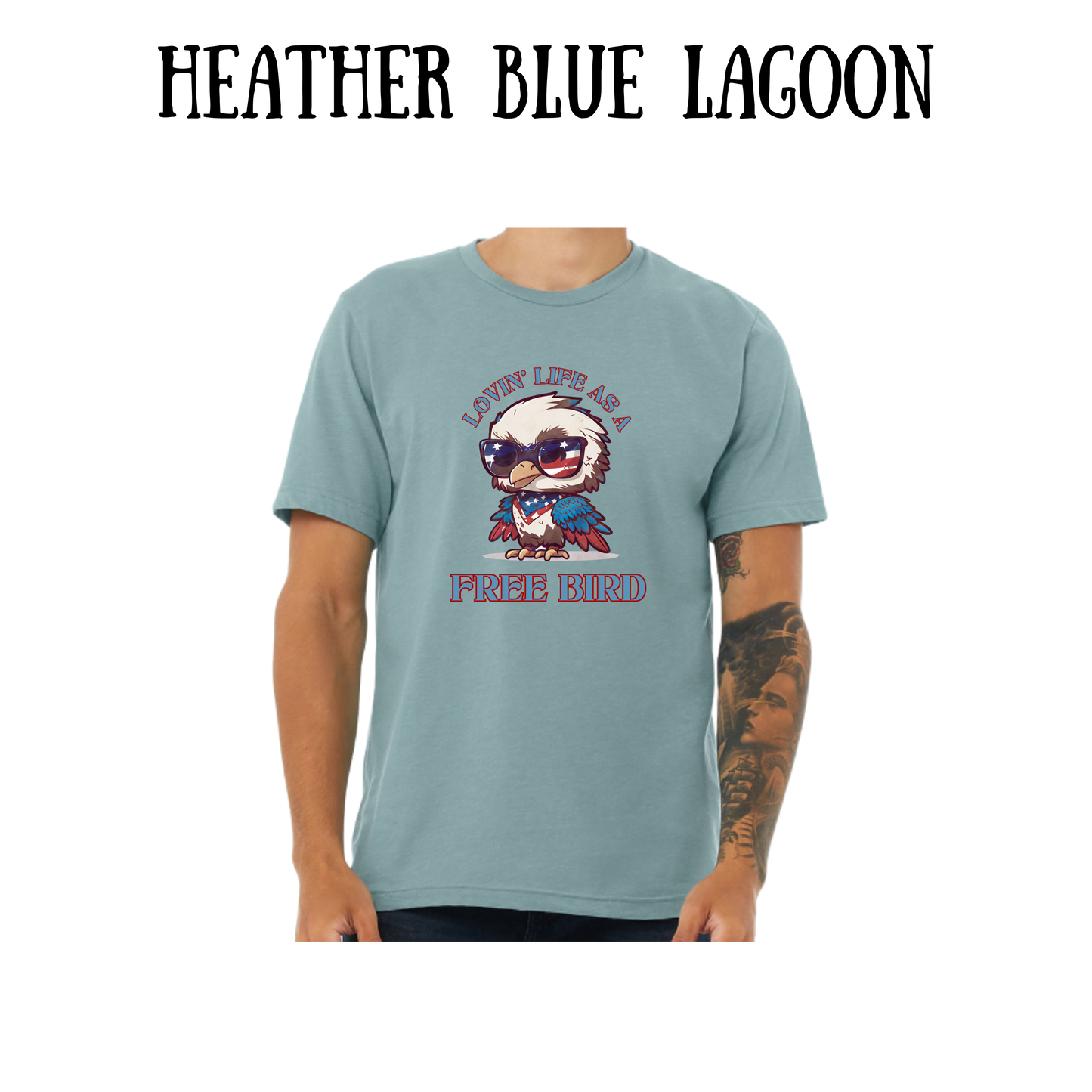 PP - Lovin' Life As A Free Bird - Unisex Tee - Blues