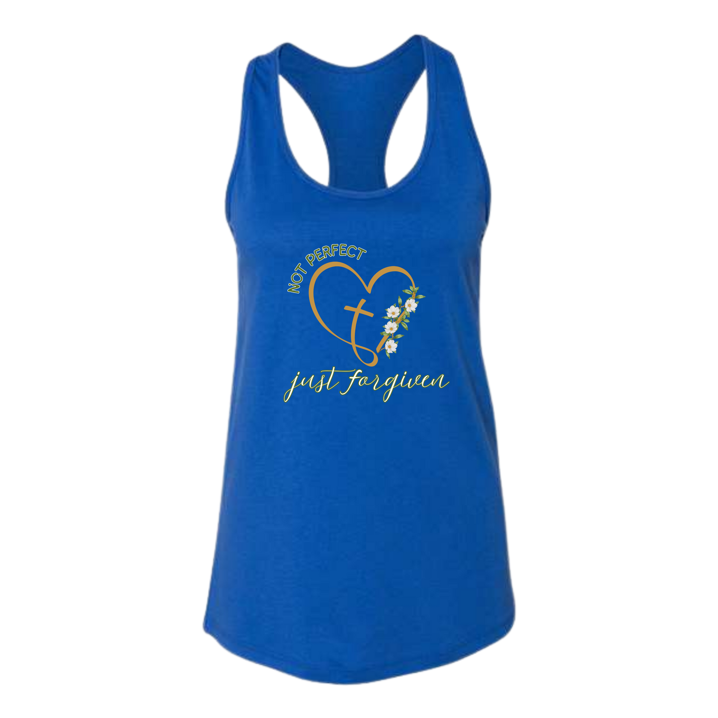 Not Perfect Just Forgiven - Bella+Canvas - Women's Jersey Racerback Tank