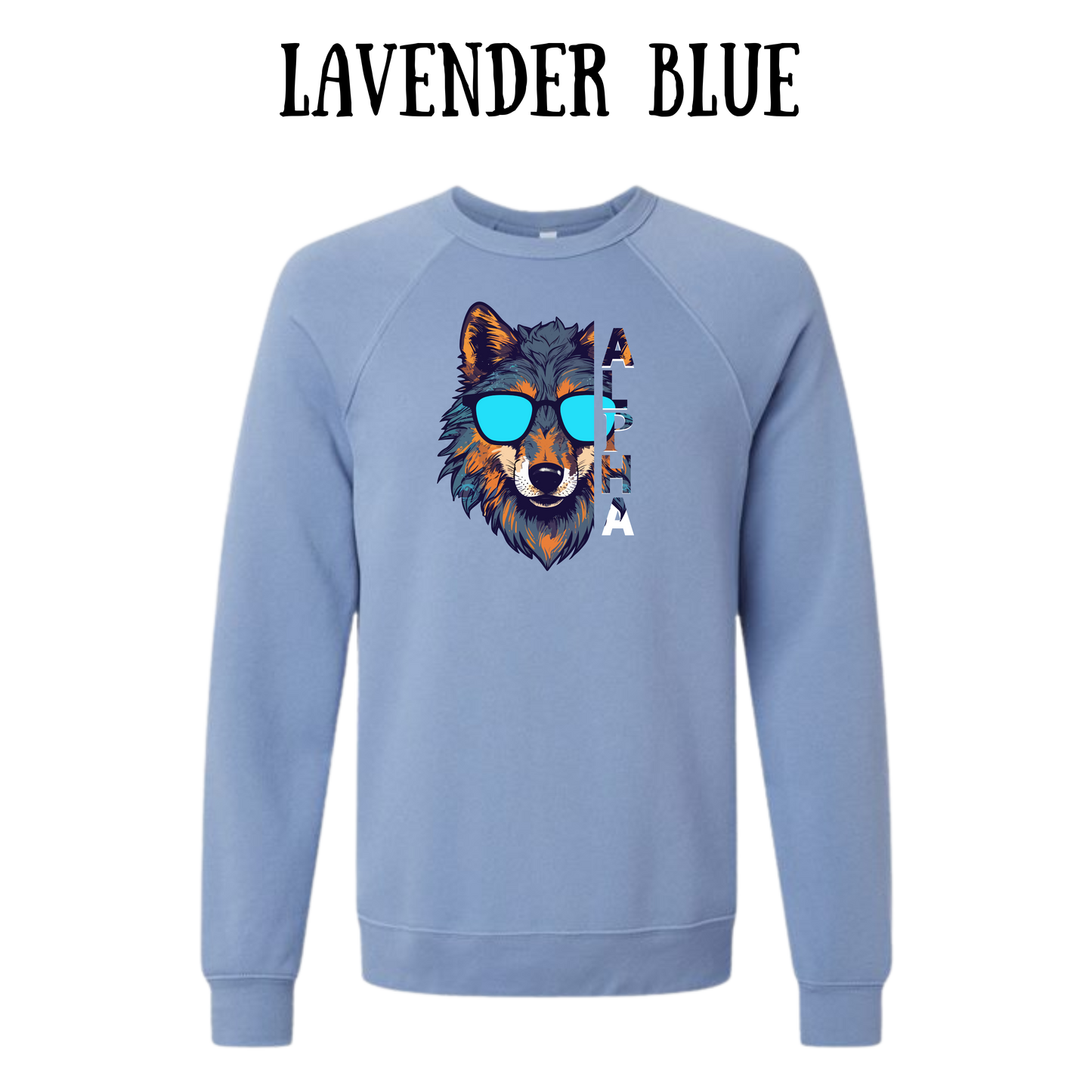 BP - Alpha - Sponge Fleece Raglan Sweatshirt - Blues, Purples