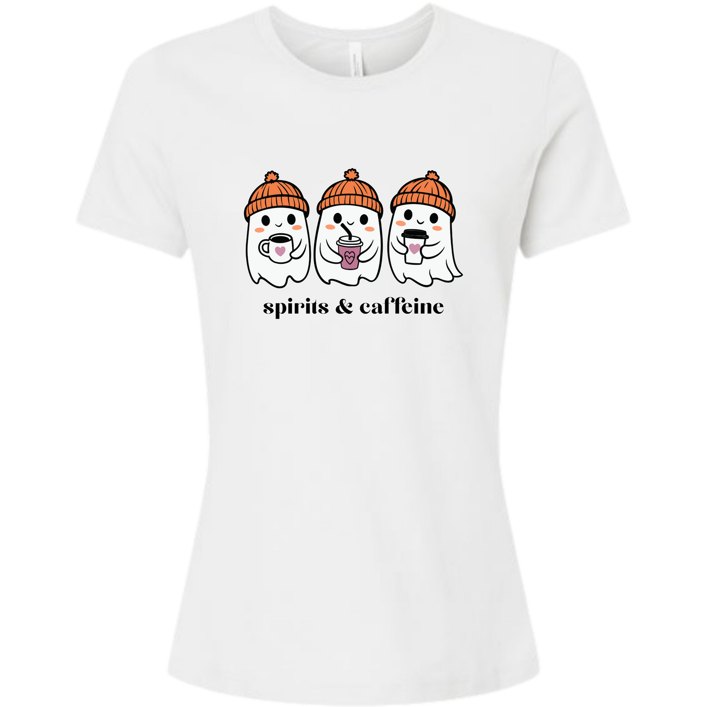 Spirits & Caffeine - Women's Relaxed Fit Tee - Neutrals
