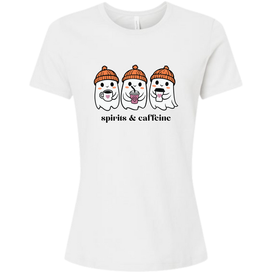 Spirits & Caffeine - Women's Relaxed Fit Tee - Neutrals