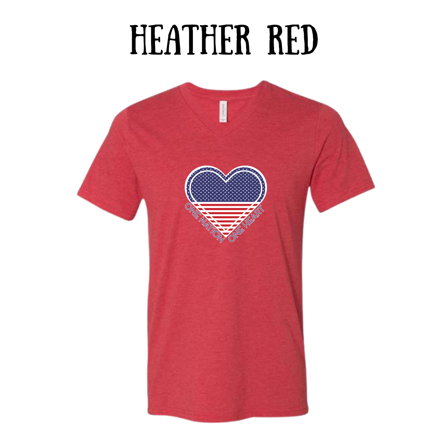 PP - One Nation One Heart - Unisex V-Neck - Assorted Colors