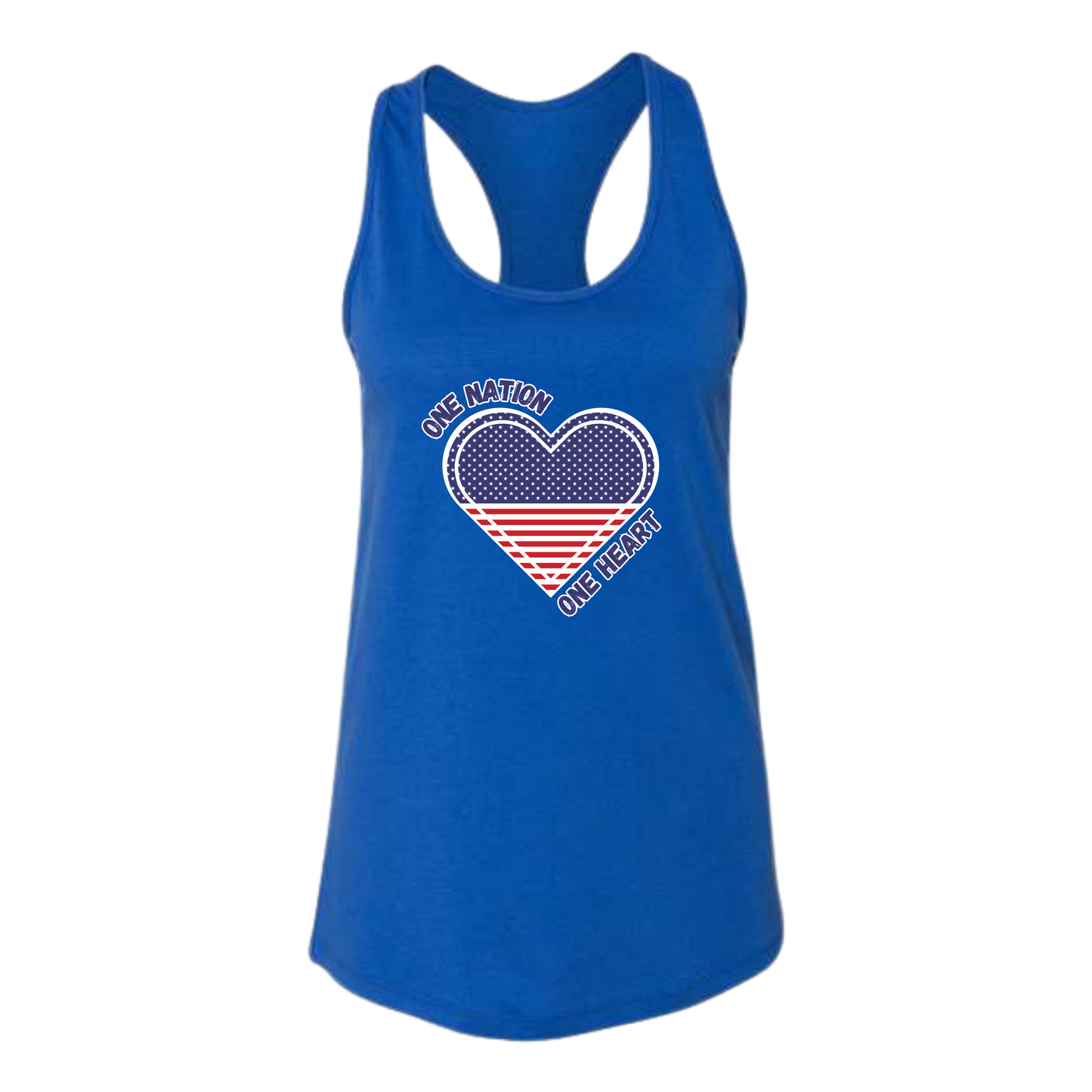 One Nation One Heart - Bella+Canvas - Women's Jersey Racerback Tank