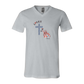 Loves Jesus & America too - Bella+Canvas - Unisex V-Neck - Neutral Colors