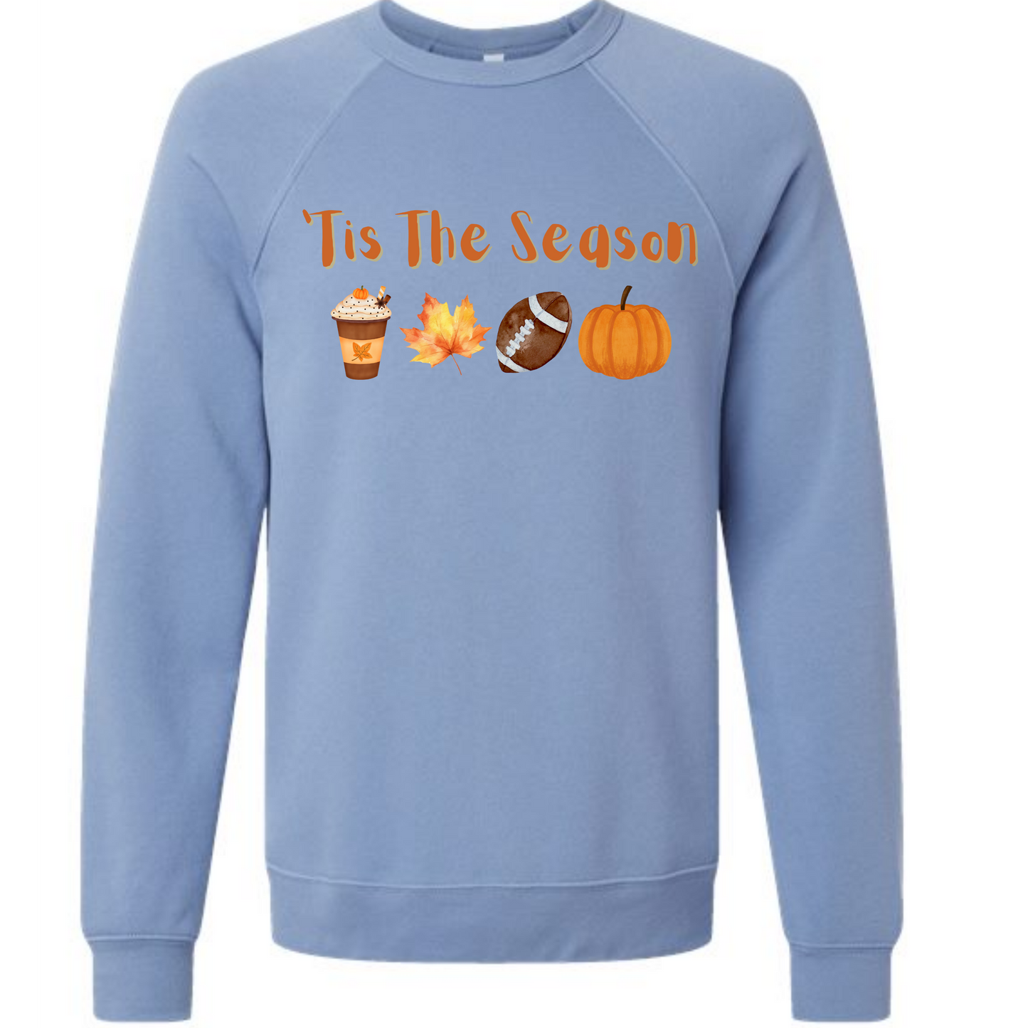 'Tis the Season - Fall - Sponge Fleece Raglan Sweatshirt - Blues, Purples