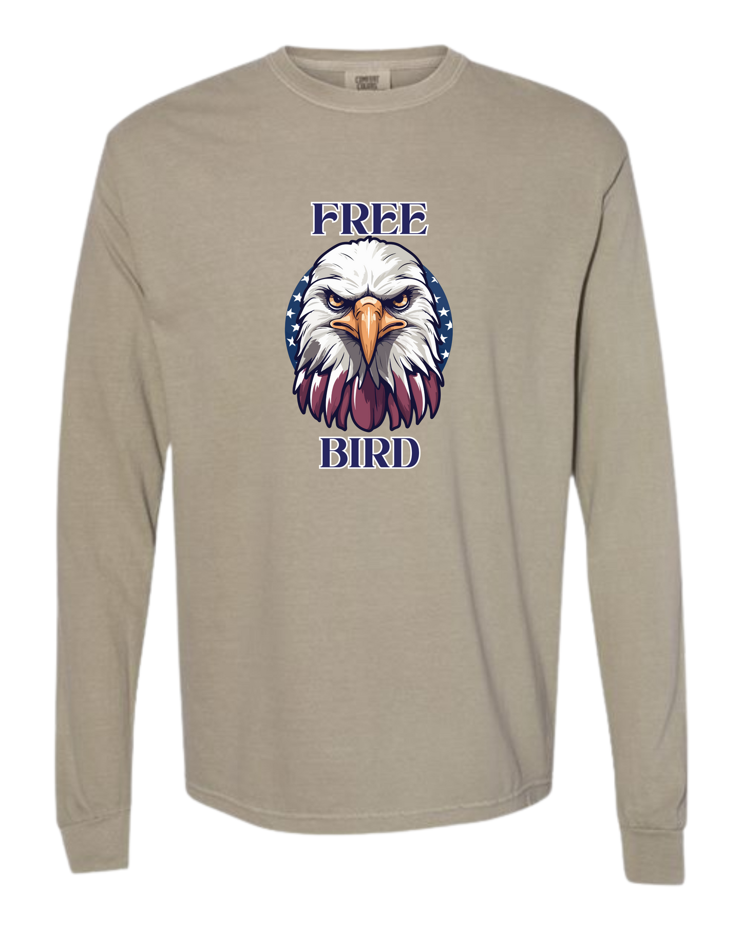 Free Bird - Comfort Colors - Heavyweight Long Sleeve Tee - Neutral Colors