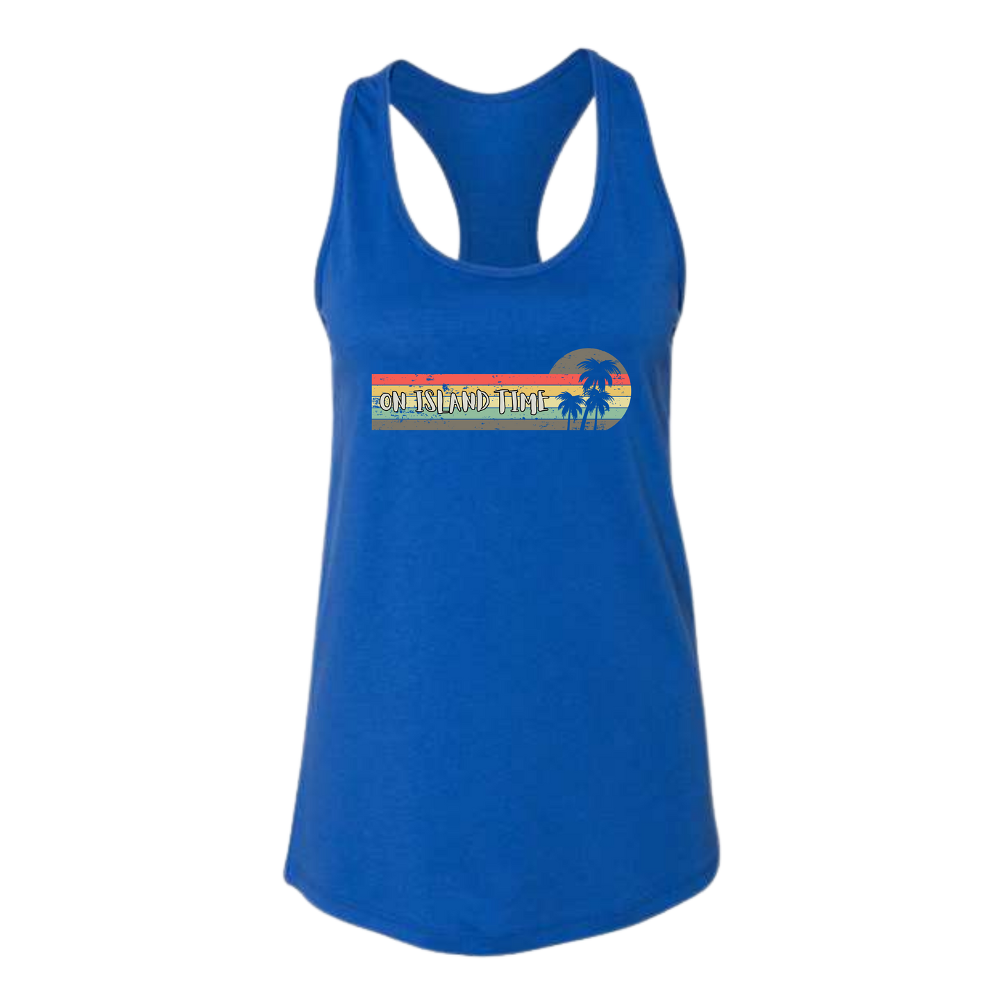 On Island Time - Bella+Canvas - Women's Jersey Racerback Tank
