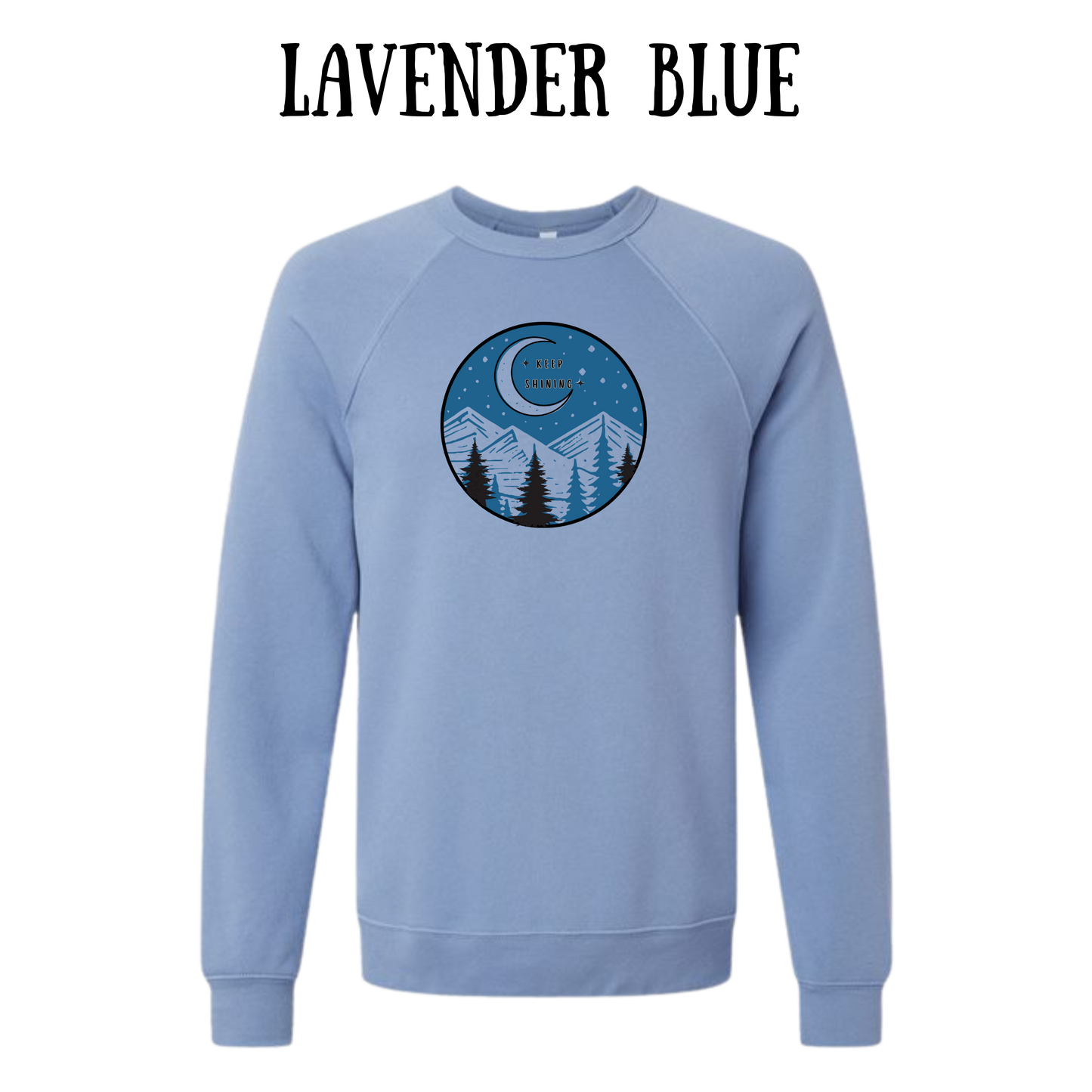 OP - Keep Shining - Sponge Fleece Raglan Sweatshirt - Blues, Purples