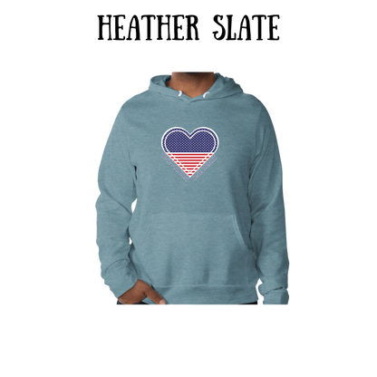 PP - One Nation One Heart - Sponge Fleece Hoodie - Greens, Neutrals