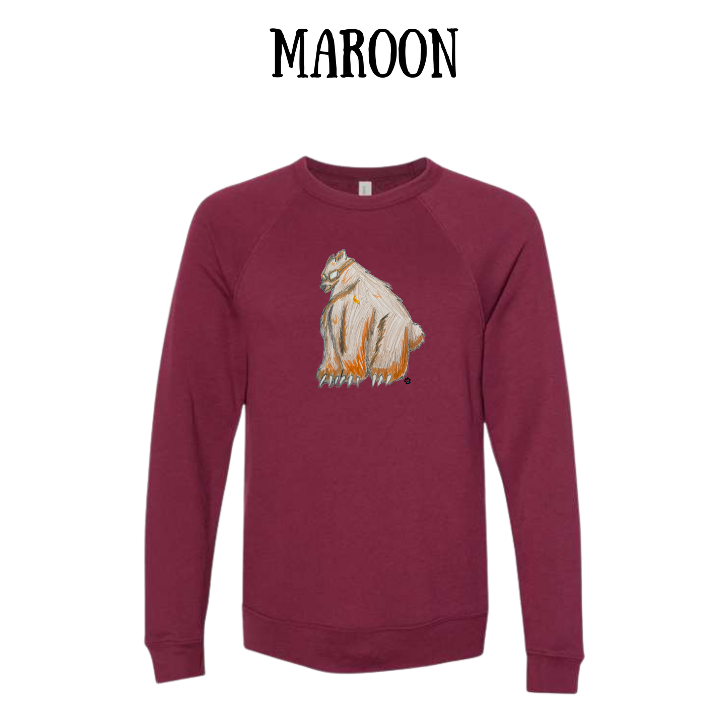 AC - Muscle Bear - Sponge Fleece Raglan Sweatshirt - Assorted Colors