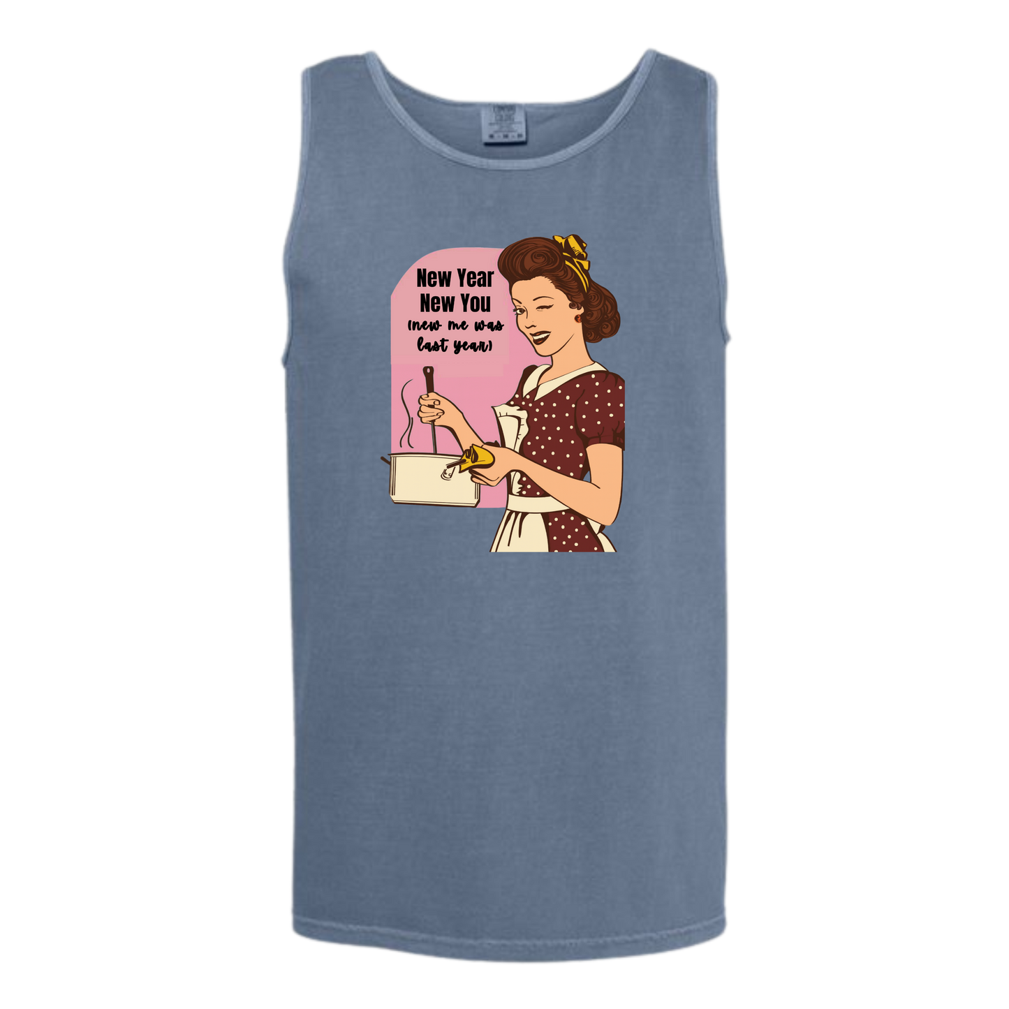 New Year New You - Comfort Colors - Unisex Tank - Neutral Colors & Blues