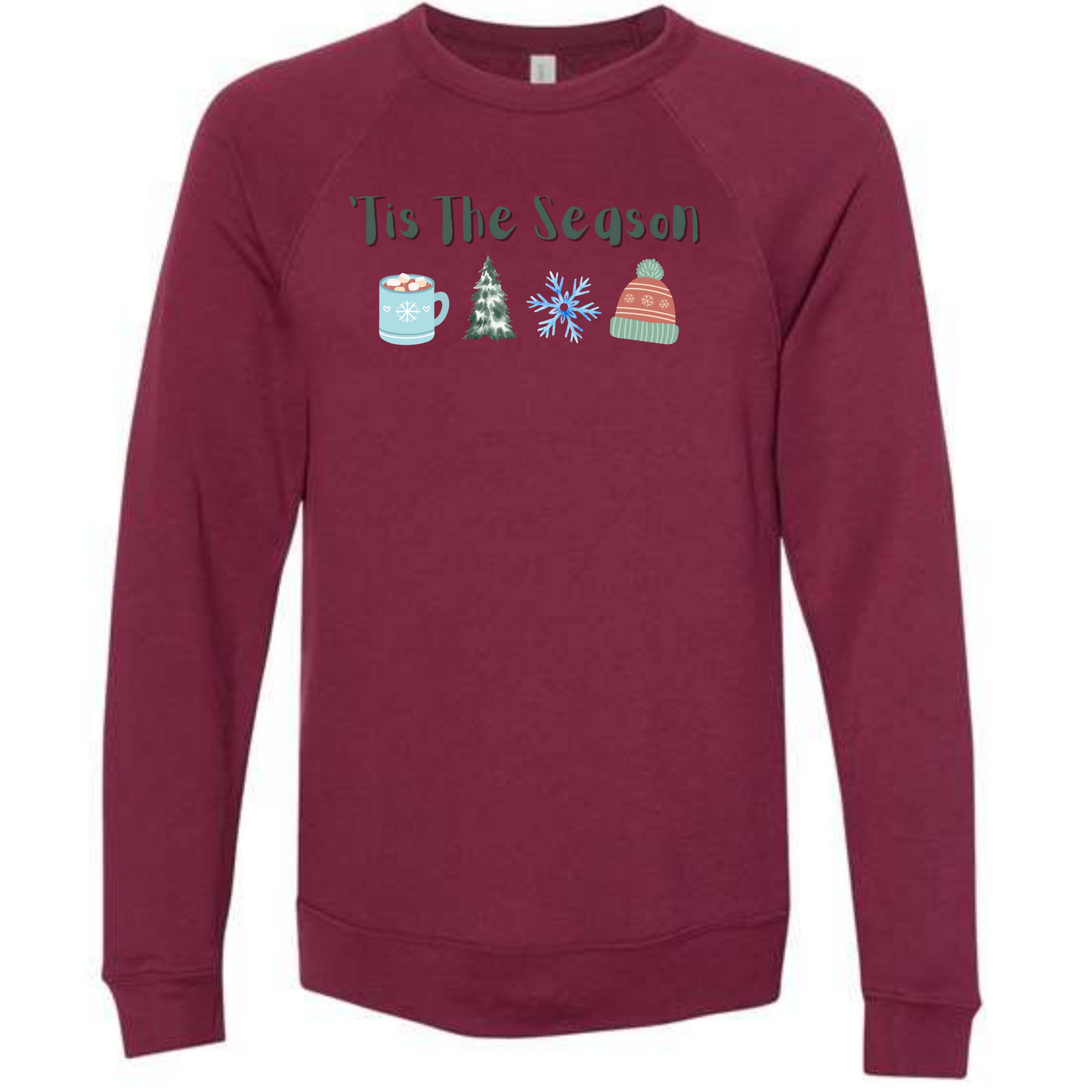 'Tis The Season - Winter - Sponge Fleece Raglan Sweatshirt - Assorted Colors