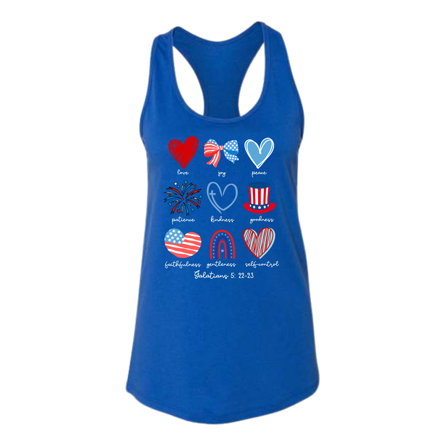 Galatians 5 - Patriotic - Bella+Canvas - Women's Jersey Racerback Tank