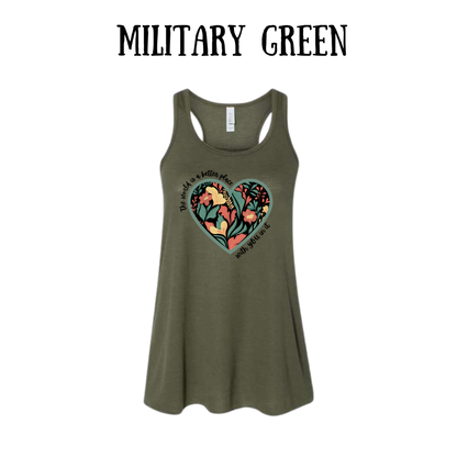 The World is a Better Place With YOU in it - Women's Flowy Racerback Tank