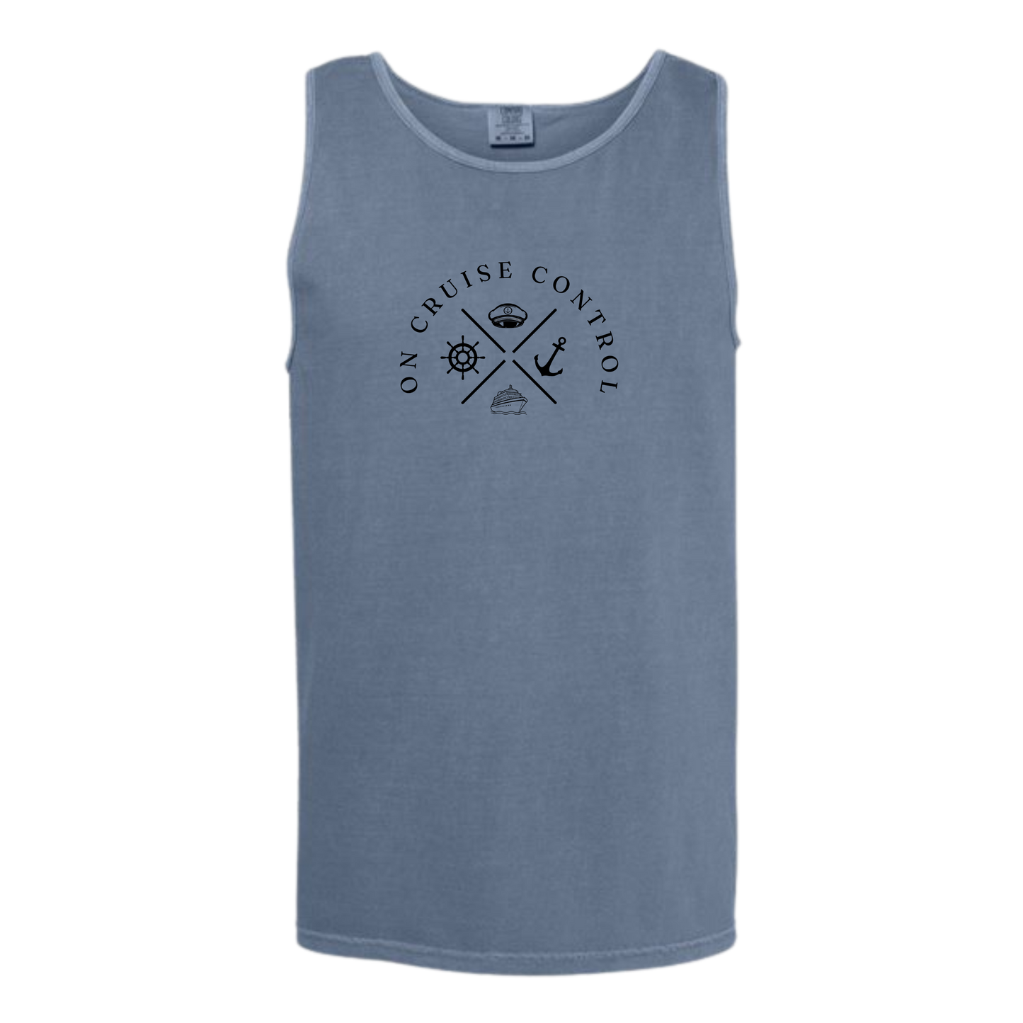 On Cruise Control - Comfort Colors - Unisex Tank - Neutral Colors & Blues