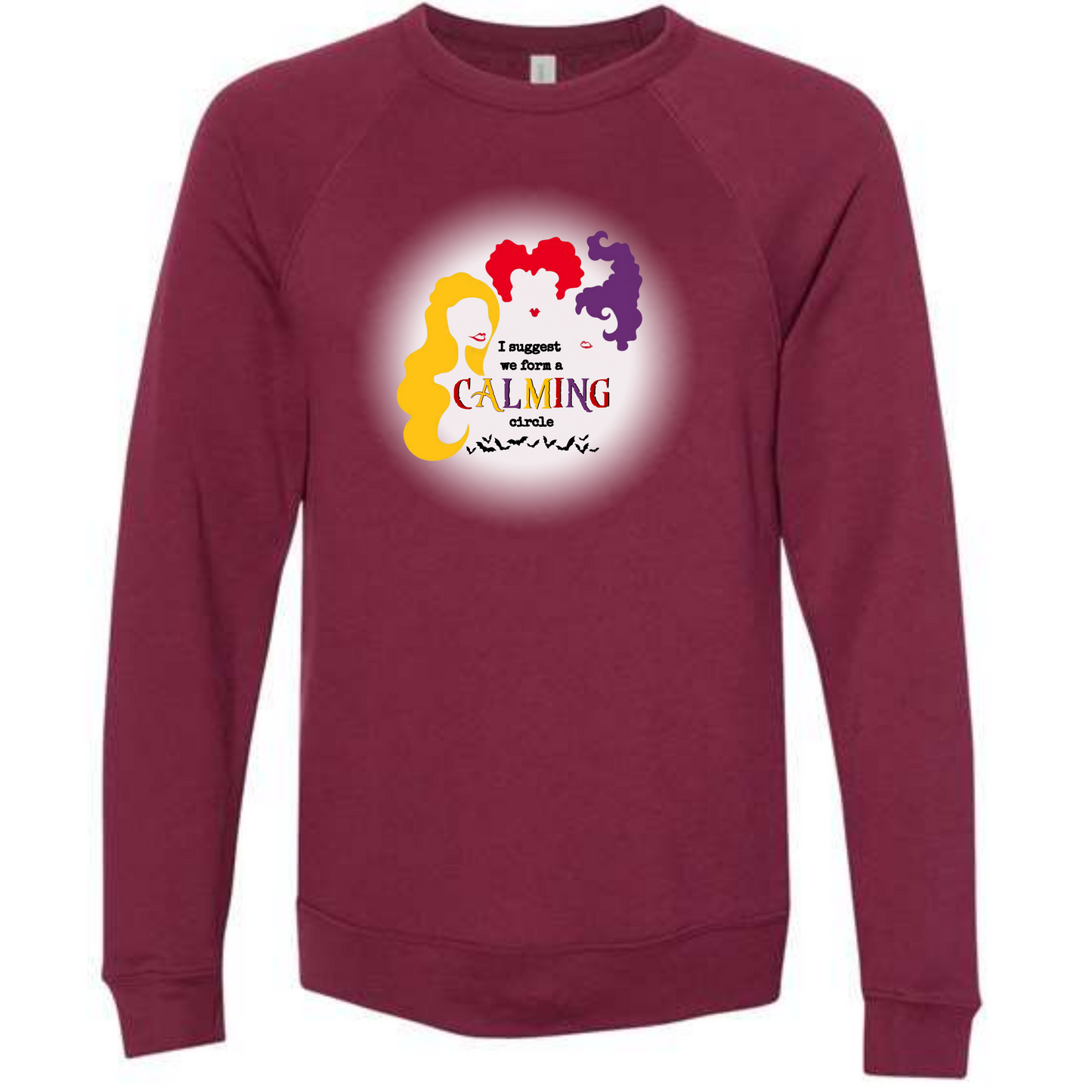 Calming Circle - Sponge Fleece Raglan Sweatshirt - Assorted Colors