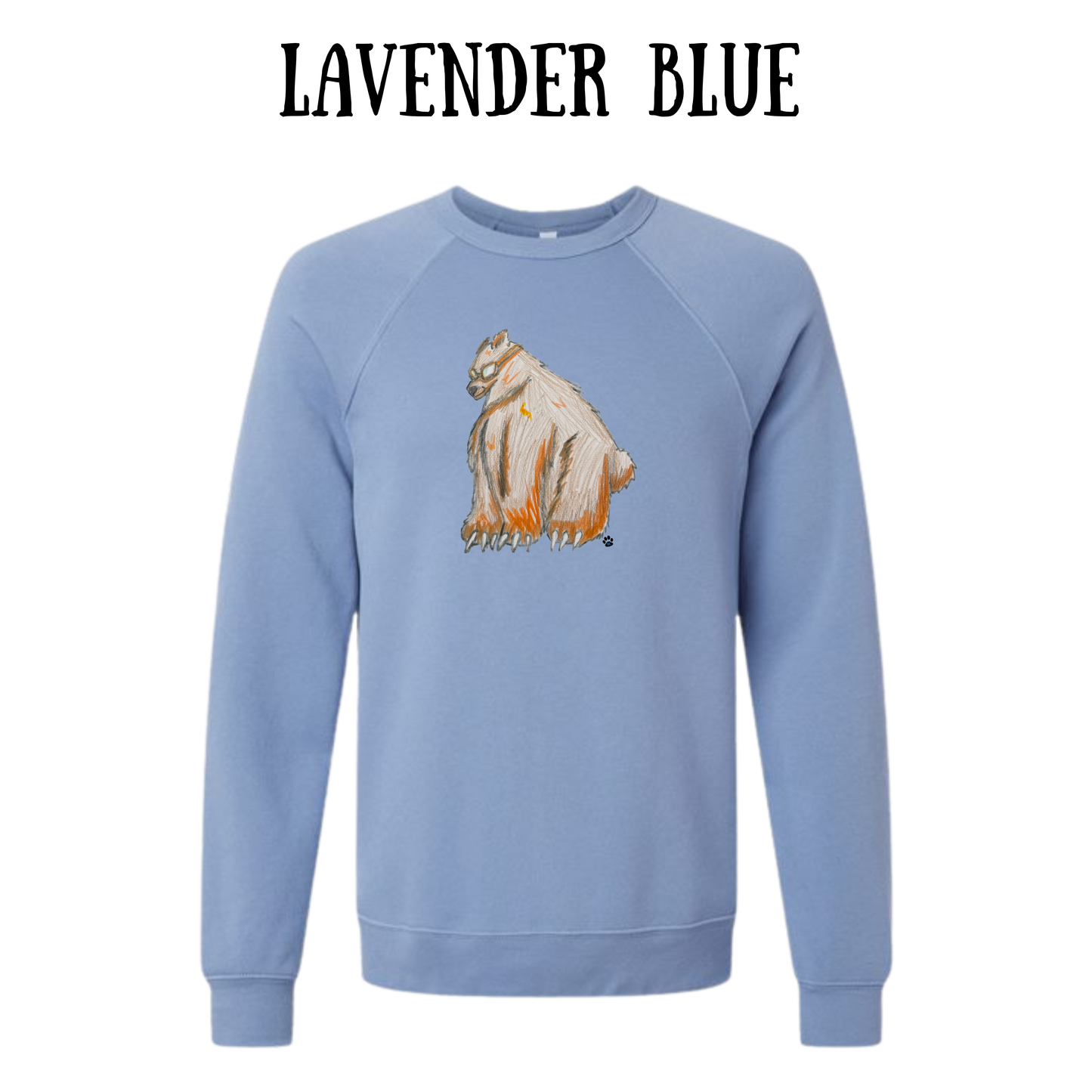 AC - Muscle Bear - Sponge Fleece Raglan Sweatshirt - Blues, Purples