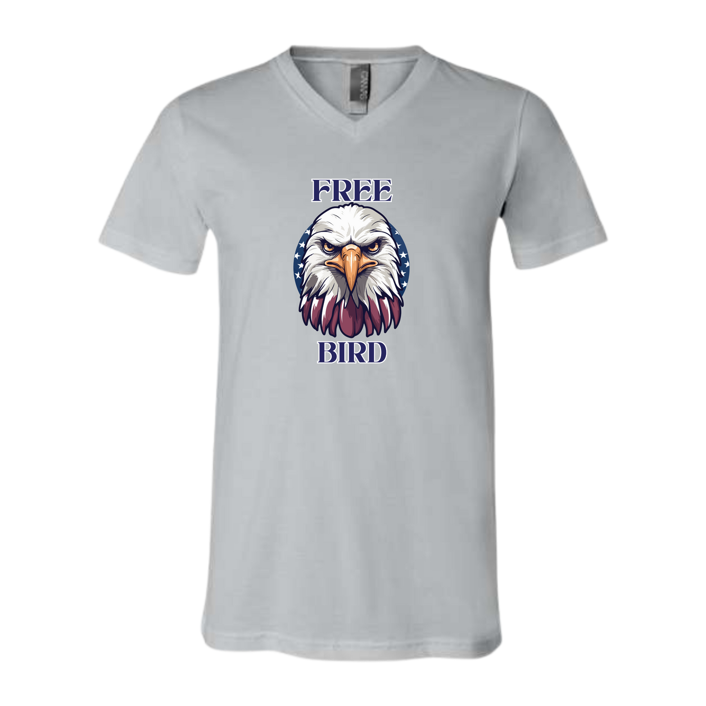 Free Bird - Bella+Canvas - Unisex V-Neck - Neutral Colors