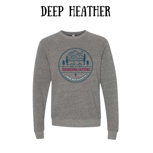 CP - Wander Often - Sponge Fleece Raglan Sweatshirt - Greens, Neutrals