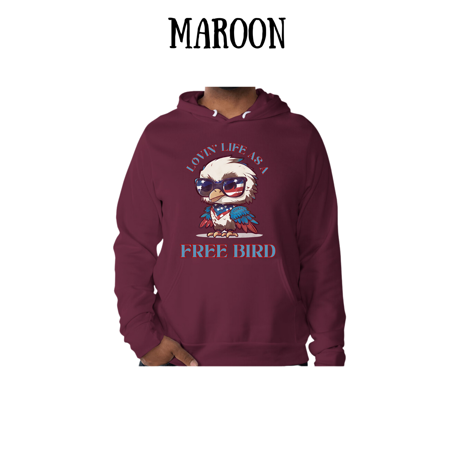 PP - Lovin' Life As A Free Bird - Sponge Fleece Hoodie - Assorted Colors