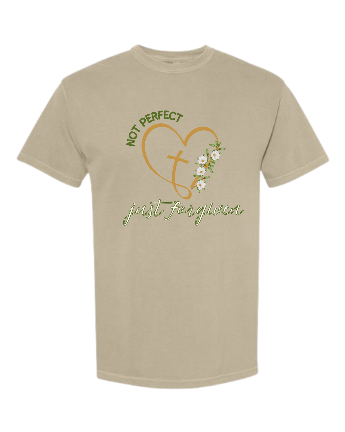 Not Perfect Just Forgiven - Comfort Colors - Heavyweight Unisex Tee - Neutral Colors