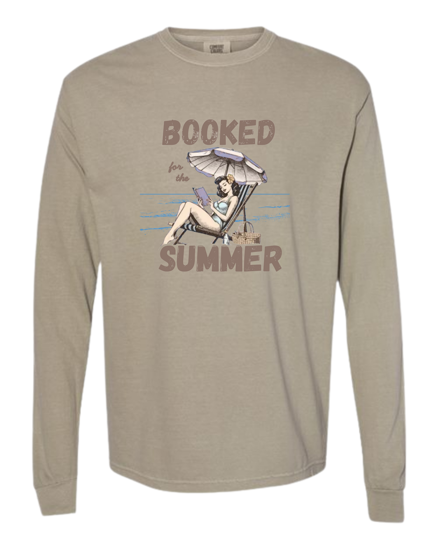 Booked for the Summer - Comfort Colors - Heavyweight Long Sleeve Tee - Neutral Colors