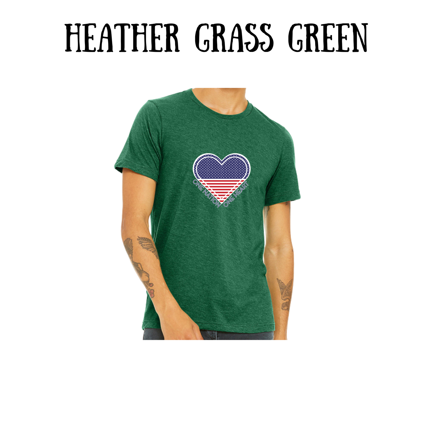 PP - One Nation One Heart - Unisex Tee - Greens