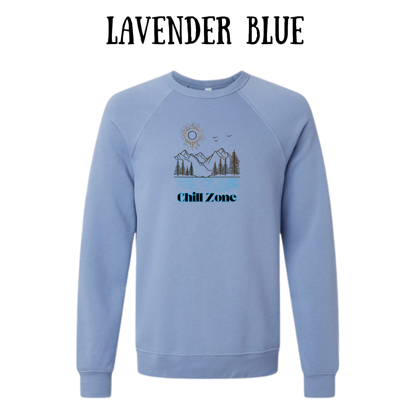 CP - Chill Zone - Sponge Fleece Raglan Sweatshirt - Blues, Purples