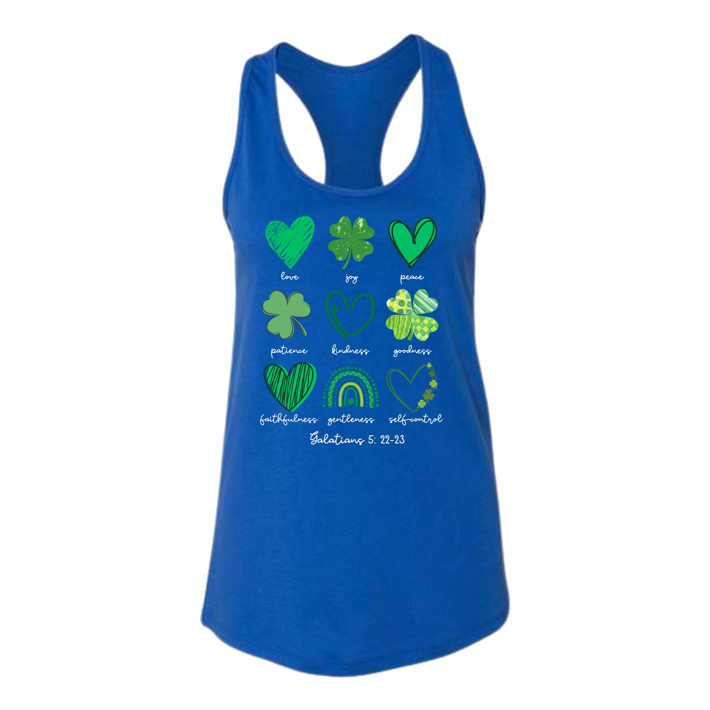 Galatians 5 - St Patrick's Day - Bella+Canvas - Women's Jersey Racerback Tank