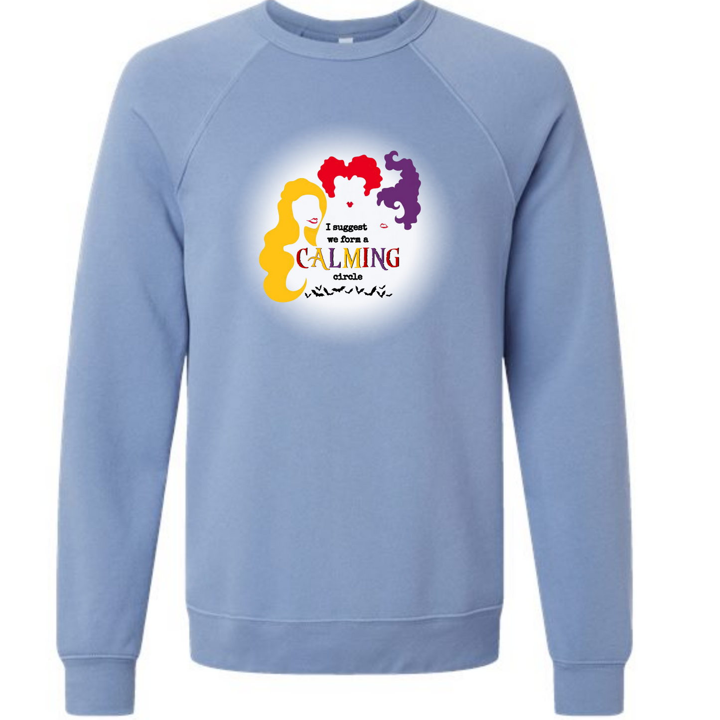HP - Calming Circle - Sponge Fleece Raglan Sweatshirt - Blues, Purples