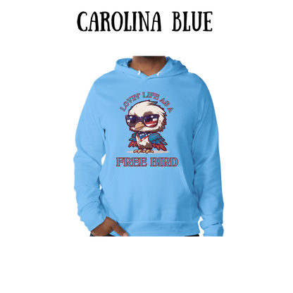 PP - Lovin' Life As A Free Bird - Sponge Fleece Hoodie - Blues, Purples