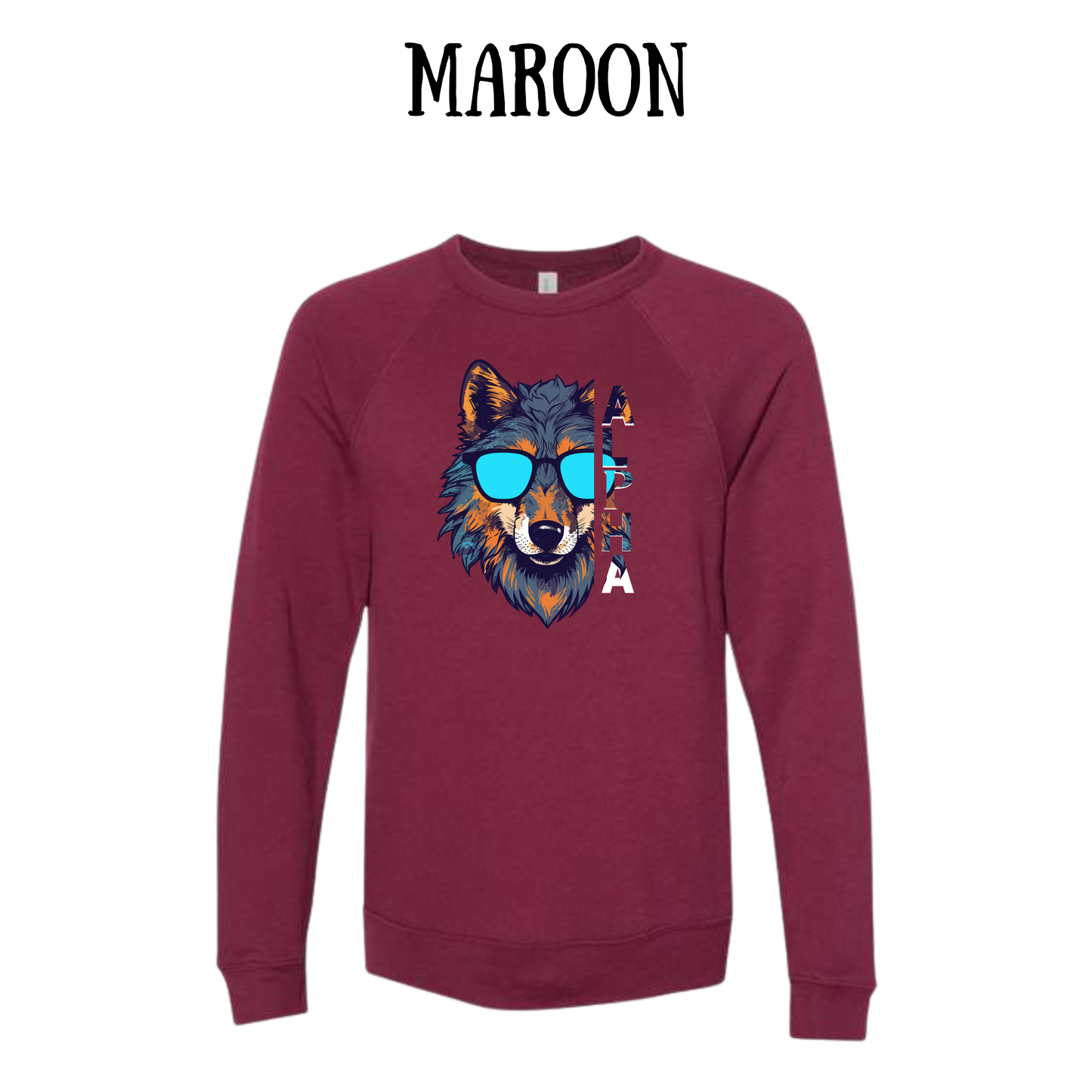 BP - Alpha - Sponge Fleece Raglan Sweatshirt - Assorted Colors