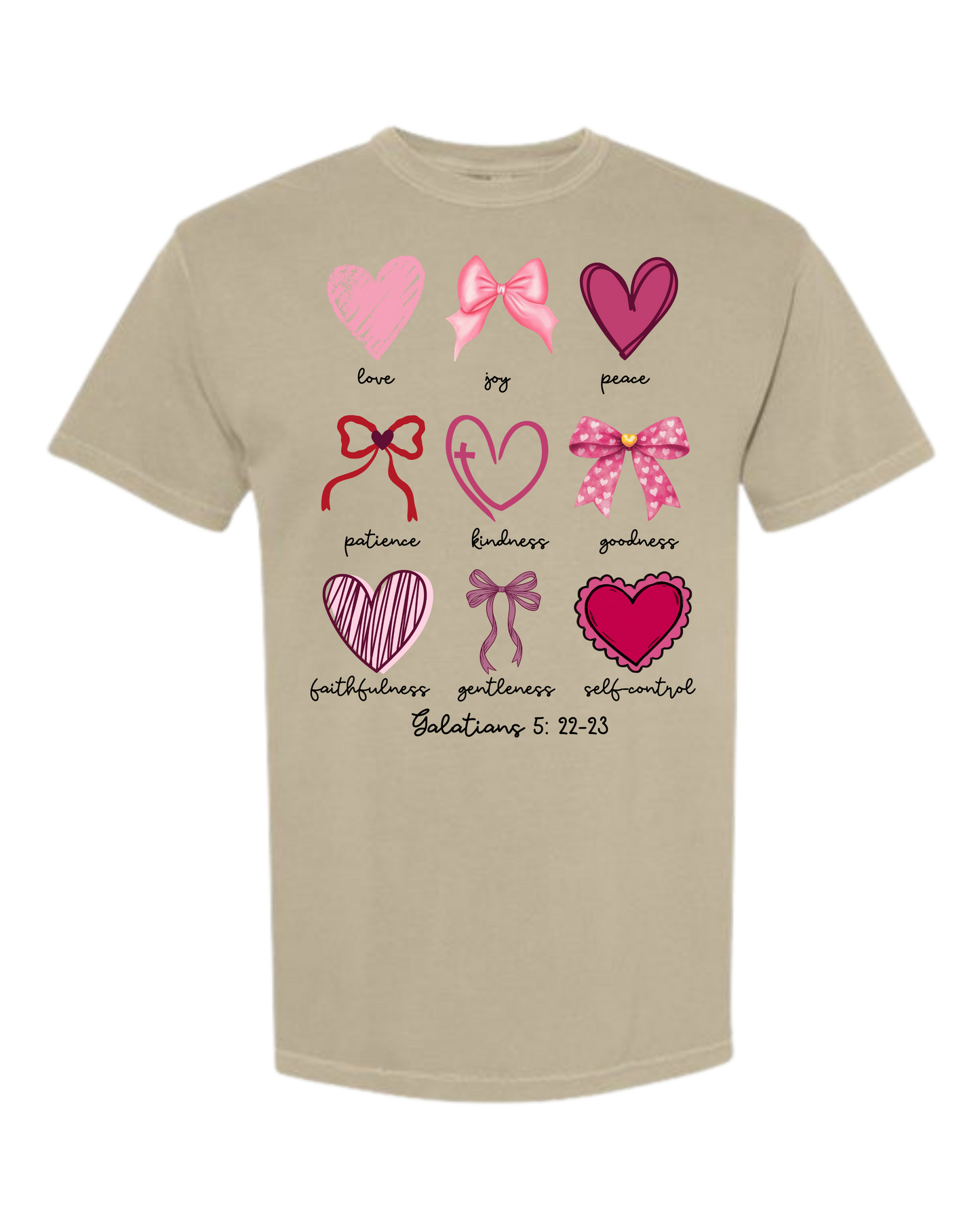 Galatians 5 - Valentines - Comfort Colors - Heavyweight Unisex Tee - Neutral Colors