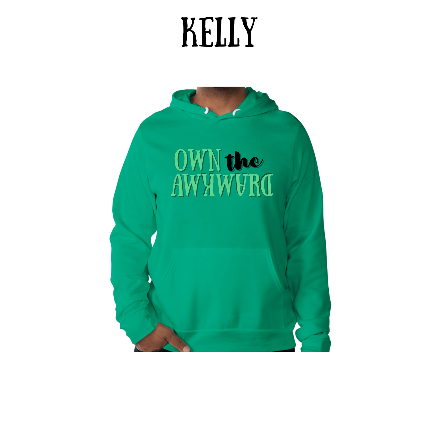 own the awkward - sponge fleece hoodie - greens, neutrals