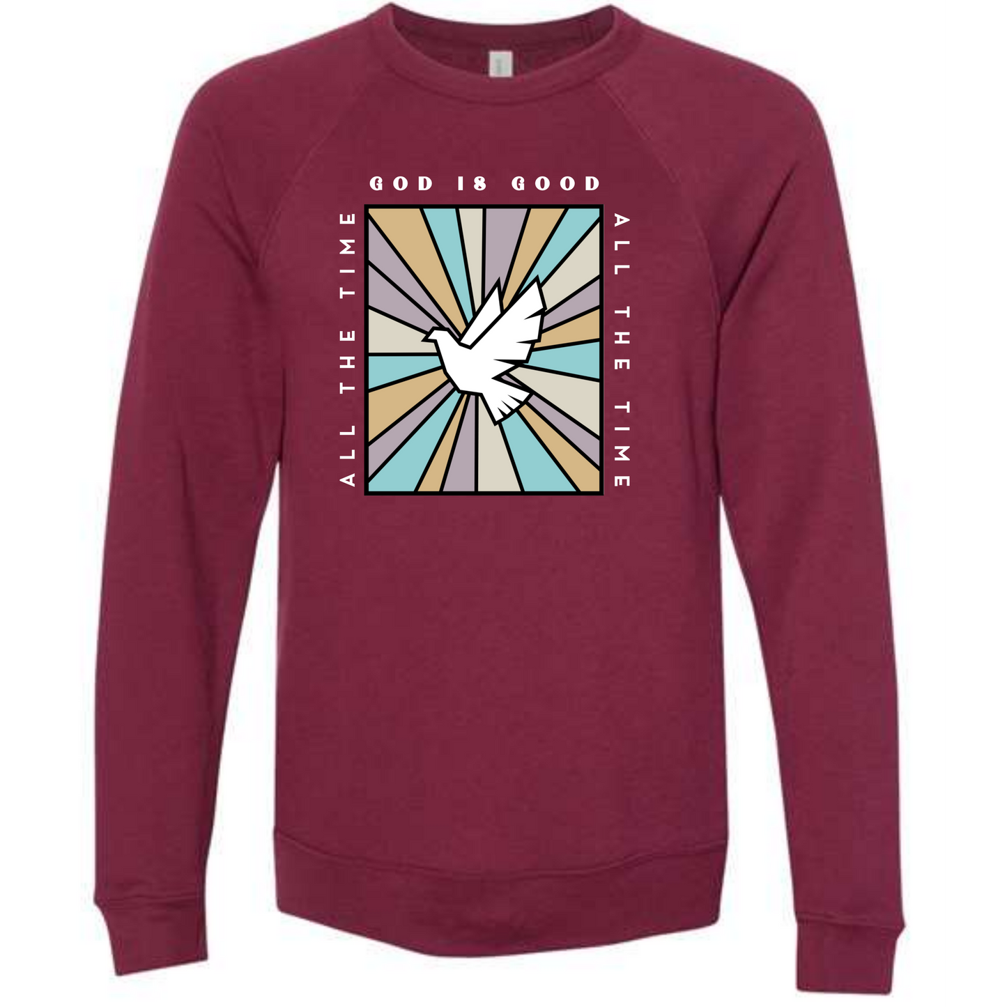 God Is Good - Sponge Fleece Raglan Sweatshirt - Assorted Colors