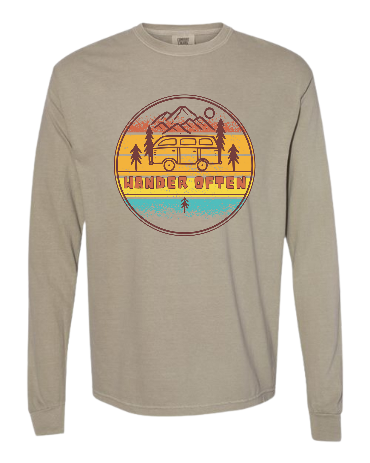 Wander Often - Comfort Colors - Heavyweight Long Sleeve Tee - Neutral Colors