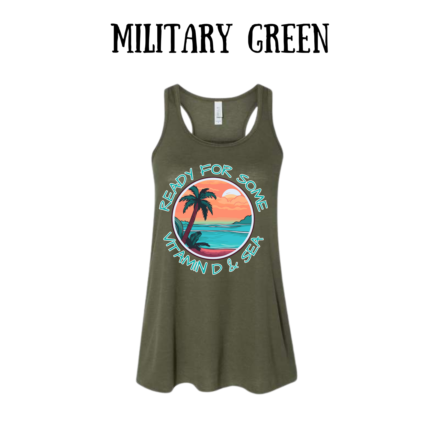 VP - Ready For Some Vitamin D & Sea - Women's Flowy Racerback Tank