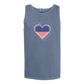 One Nation One Heart - Comfort Colors - Unisex Tank - Neutral Colors & Blues