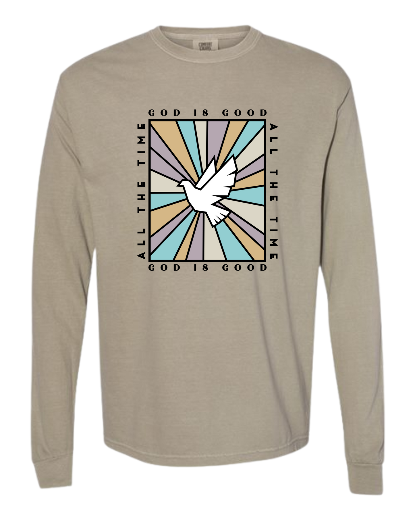 God Is Good - Comfort Colors - Heavyweight Long Sleeve Tee - Neutral Colors
