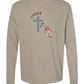 Loves Jesus & America too - Comfort Colors - Heavyweight Long Sleeve Tee - Neutral Colors