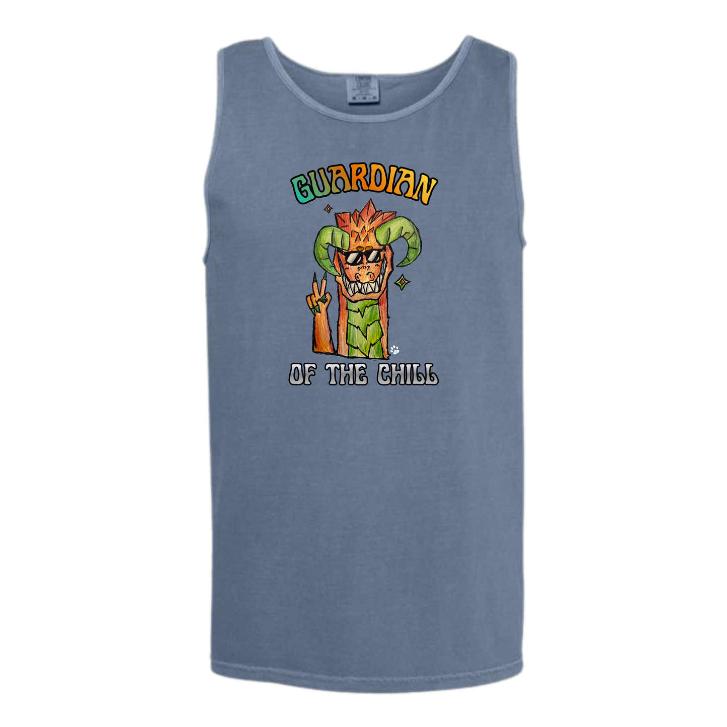 Guardian of The Chill - Comfort Colors - Unisex Tank - Neutral Colors & Blues