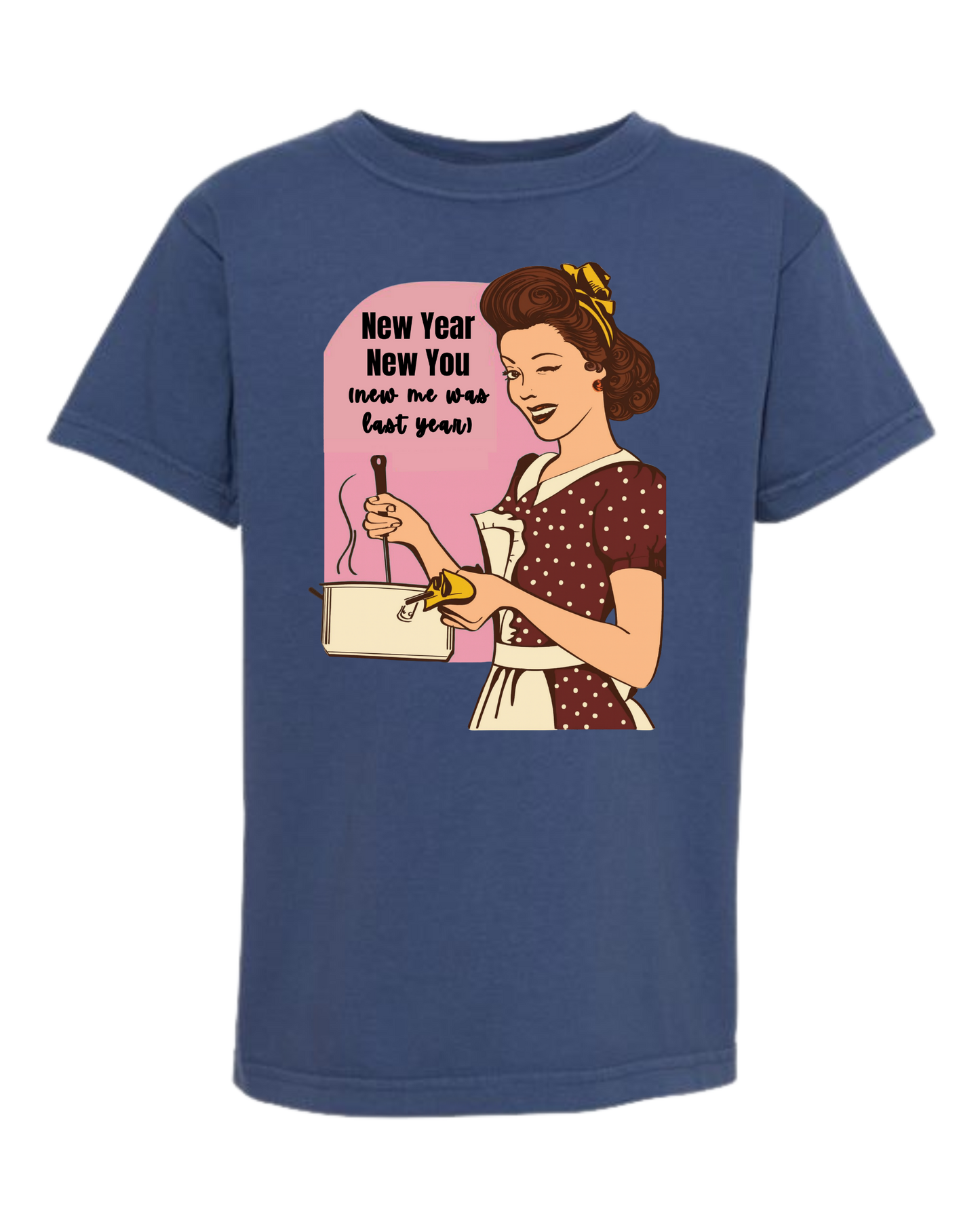 New Year New You - Comfort Colors - Heavyweight Youth Tee - Neutral Colors & Blues