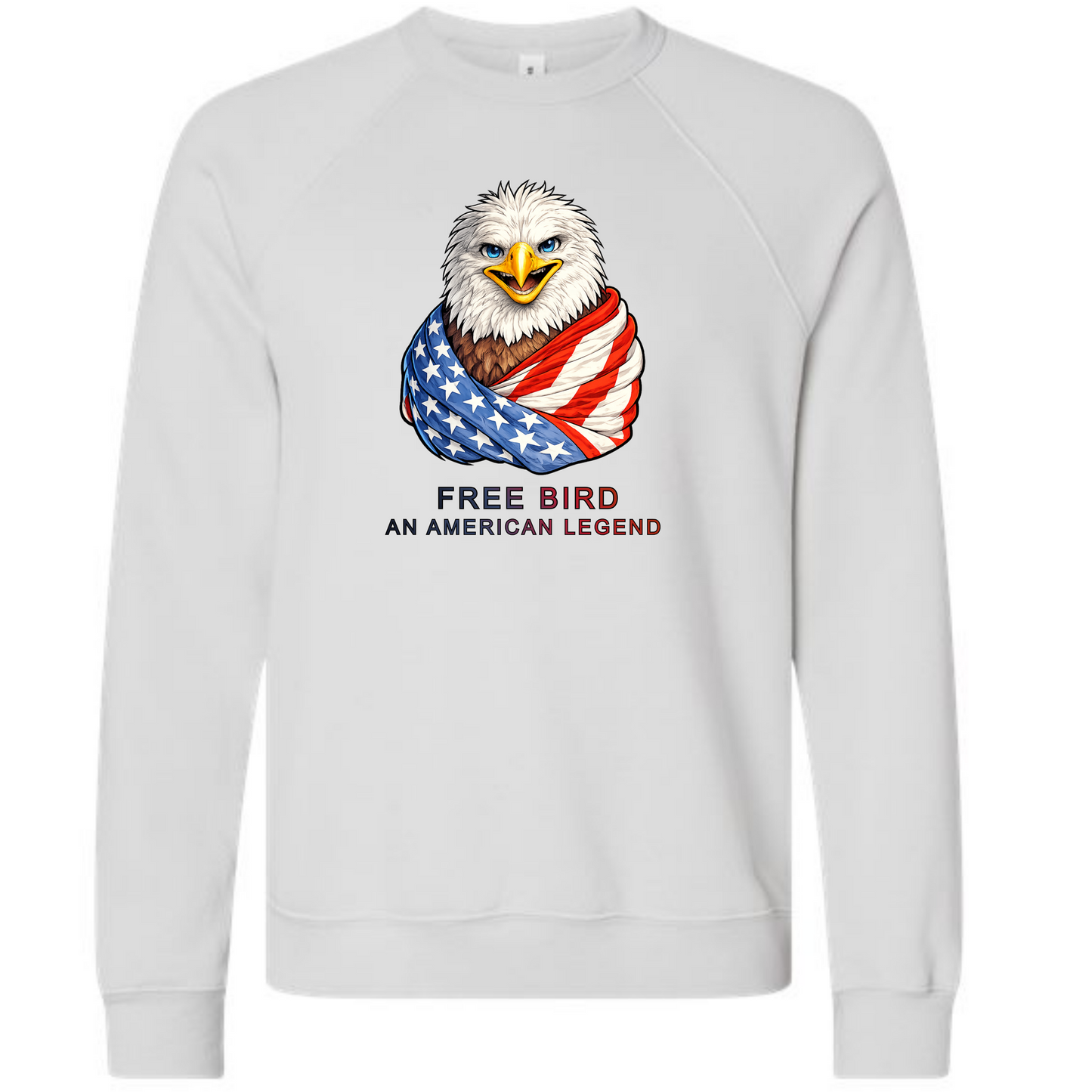 Free Bird An American Legend - Sponge Fleece Raglan Sweatshirt - Assorted Colors